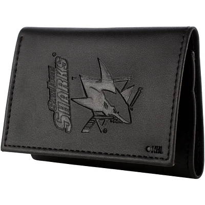 Men's Black San Jose Sharks Hybrid Tri-Fold Wallet