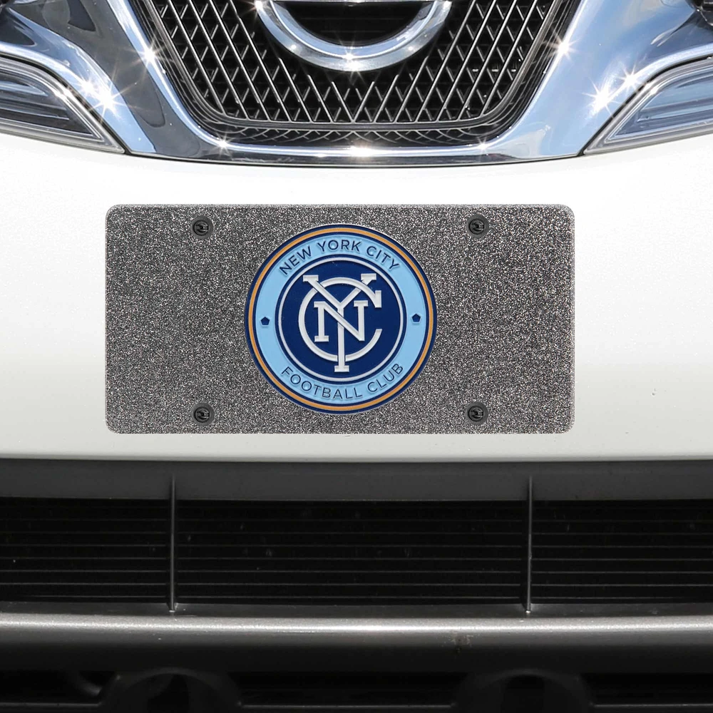 New York City FC Silver Glitter License Plate