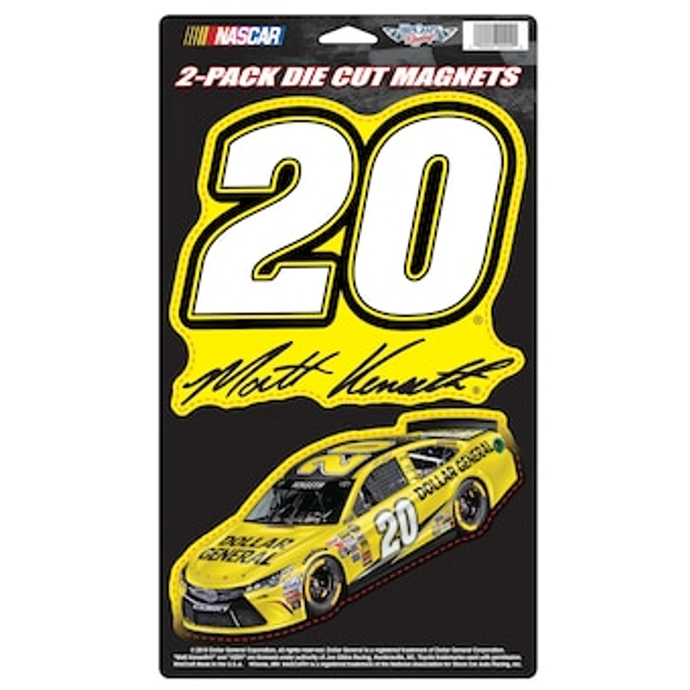 WinCraft Matt Kenseth 2-Pack 6'' x 9'' Die-Cut Logo Magnet