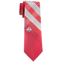 Men's Ohio State Buckeyes Woven Poly Grid Tie