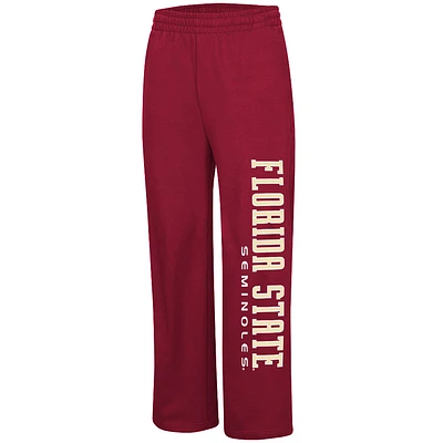 Men's Colosseum Garnet Florida State Seminoles Vol Full Leg Print Fleece Pants