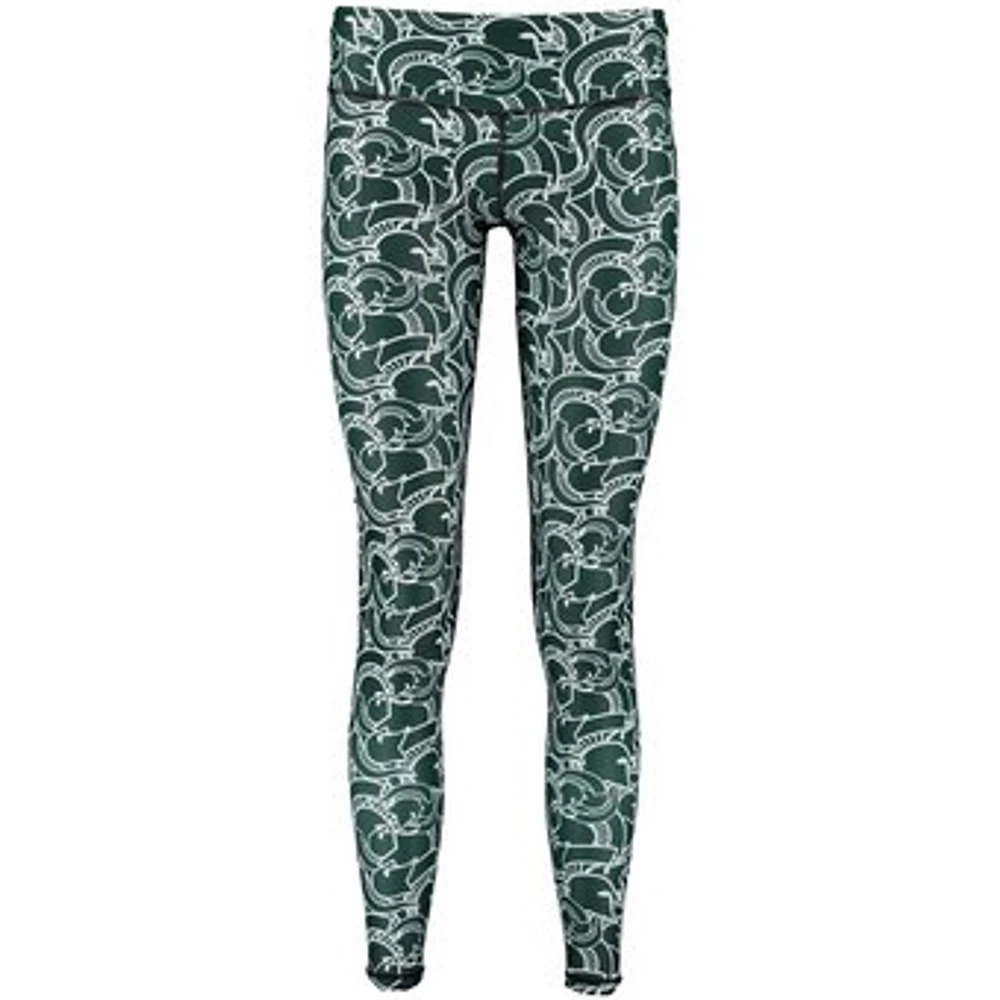 Women's ZooZatz Multi Michigan State Spartans Stacked Mascot Leggings