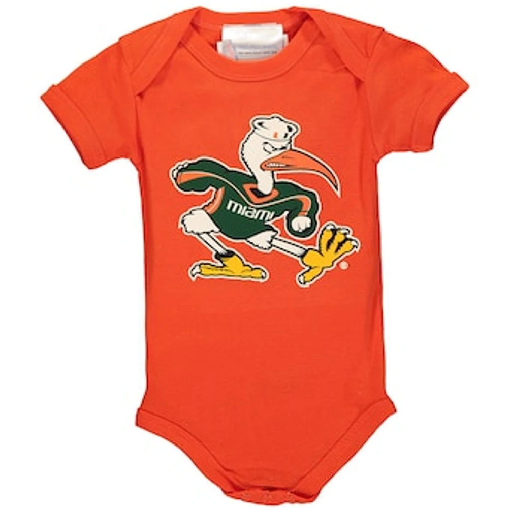 Infant Orange Miami Hurricanes Big Logo Bodysuit