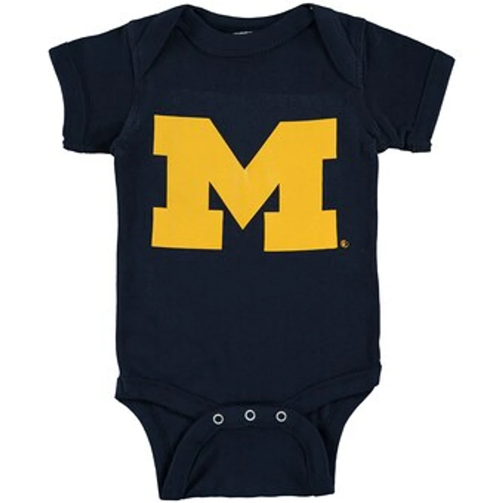 Infant Navy Michigan Wolverines Big Logo Bodysuit