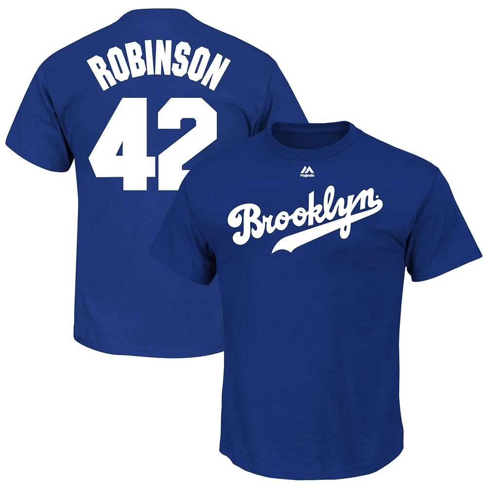 Men's Jackie Robinson Royal Brooklyn Dodgers Big & Tall Cooperstown Name & Number T-Shirt