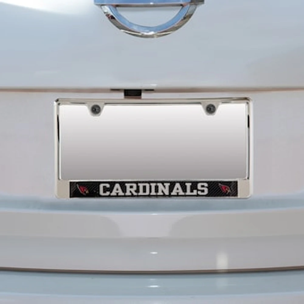 Arizona Cardinals Carbon Bottom Only Metal Acrylic Cut License Plate Frame