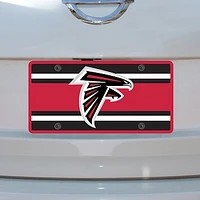 Atlanta Falcons Super Stripe Acrylic Cut License Plate