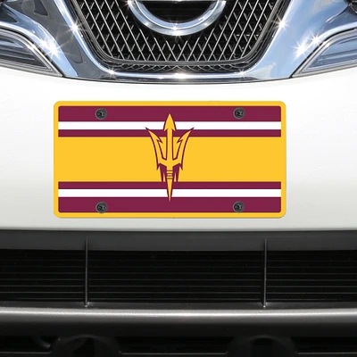 Arizona State Sun Devils Super Stripe Acrylic Laser-Cut License Plate