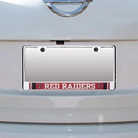 Texas Tech Red Raiders Jersey Bottom Only Metal Acrylic Cut License Plate Frame