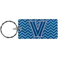 Villanova Wildcats Chevron Printed Acrylic Team Color Logo Keychain