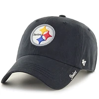 Women's '47 Black Pittsburgh Steelers Miata Clean Up Adjustable Hat