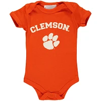 Infant Orange Clemson Tigers Arch & Logo Bodysuit