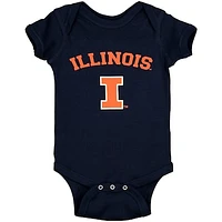 Infant Navy Illinois Fighting Illini Arch & Logo Bodysuit