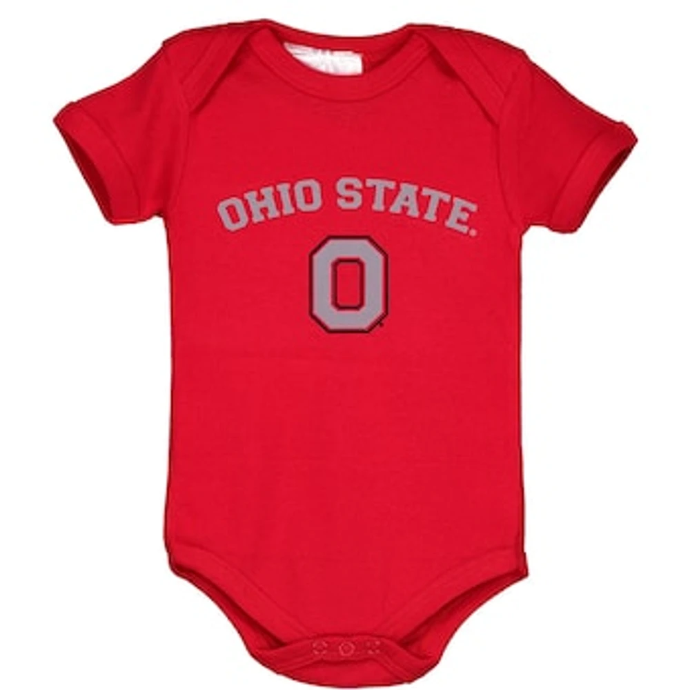 Infant Scarlet Ohio State Buckeyes Arch & Logo Bodysuit