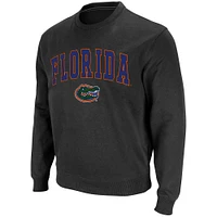 Men's Stadium Athletic Charcoal Florida Gators Arch & Logo Crew Pullover Sweatshirt