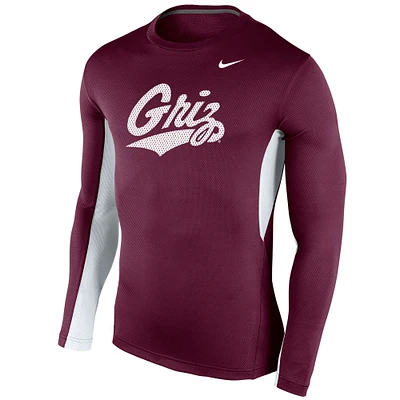 Men's Nike Maroon Montana Grizzlies Vapor Long Sleeve T-Shirt