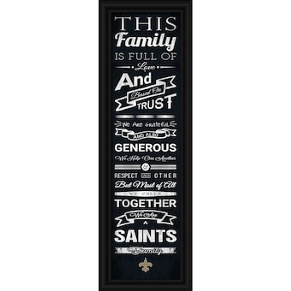 New Orleans Saints Crackle Family Cheer Framed Art