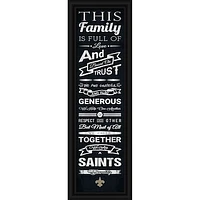 New Orleans Saints Crackle Family Cheer Framed Art