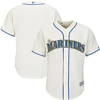 Men's Majestic Cream Seattle Mariners Official Cool Base Jersey