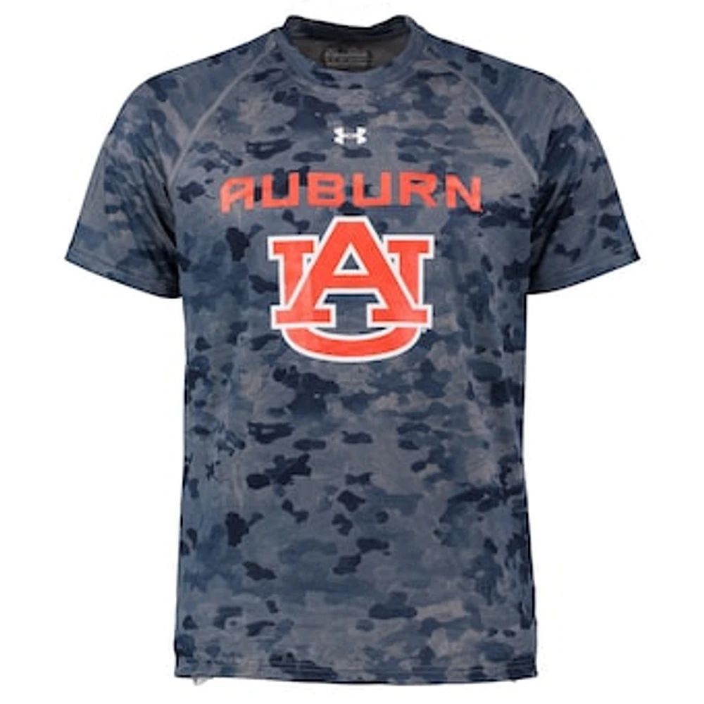 Men's Under Armour Navy Auburn Tigers Tech Novelty Camo T-Shirt