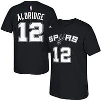 Men's adidas LaMarcus Aldridge San Antonio Spurs Black Net Number T-Shirt