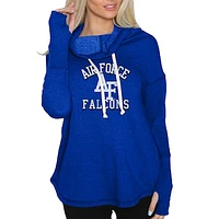 Women's Original Retro Brand Royal Air Force Falcons Funnel Neck Pullover Sweatshirt