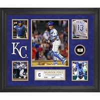 Salvador Perez Kansas City Royals Framed 5-Photo Collage with a Piece of Game-Used Baseball