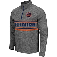 Men's Colosseum Heathered Grey Auburn Tigers Brisk Quarter-Zip Pullover Jacket