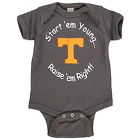 Newborn & Infant Charcoal Tennessee Volunteers Start 'Em Young Bodysuit