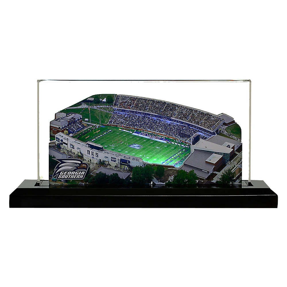 Georgia Southern Eagles 19" x 9" Light Up Paulson Stadium with Display Case