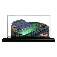 ULM Warhawks 19" x 9" Light Up Malone Stadium with Display Case