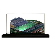 ULM Warhawks 19" x 9" Light Up Malone Stadium with Display Case