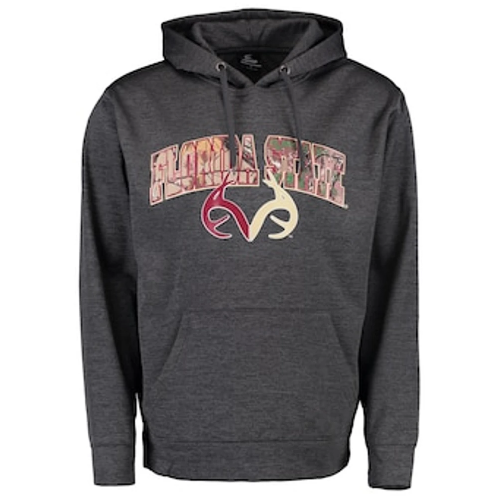 Men's Colosseum Charcoal Florida State Seminoles RealTree Logo Fleece Hoodie