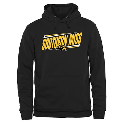 Men's Black Southern Miss Golden Eagles Double Bar Pullover Hoodie