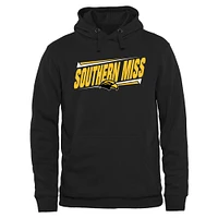 Men's Black Southern Miss Golden Eagles Double Bar Pullover Hoodie