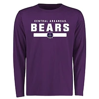 Men's Purple Central Arkansas Bears Team Strong Long Sleeve T-Shirt