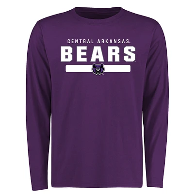 Men's Purple Central Arkansas Bears Team Strong Long Sleeve T-Shirt