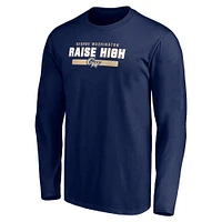 Men's Navy George Washington University Team Strong Long Sleeve T-Shirt