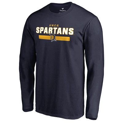 Men's Navy UNCG Spartans Team Strong Long Sleeve T-Shirt