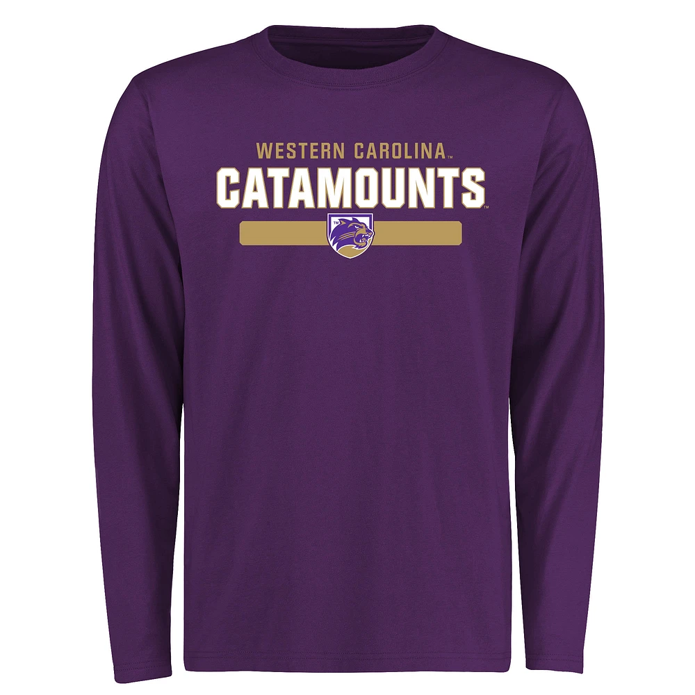 Men's Purple Western Carolina Catamounts Team Strong Long Sleeve T-Shirt