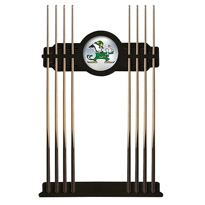 Black Notre Dame Fighting Irish Mascot Eight Stick Pool Cue Rack