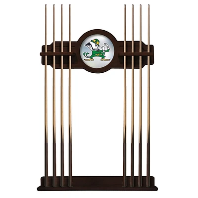 English Tudor Notre Dame Fighting Irish Leprechaun Eight Stick Pool Cue Rack