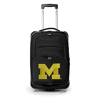 MOJO Black Michigan Wolverines 21" Softside Rolling Carry-On Suitcase