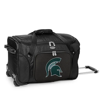 MOJO Black Michigan State Spartans 22" 2-Wheeled Duffel Bag