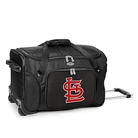 MOJO Black St. Louis Cardinals 22" 2-Wheeled Duffel Bag