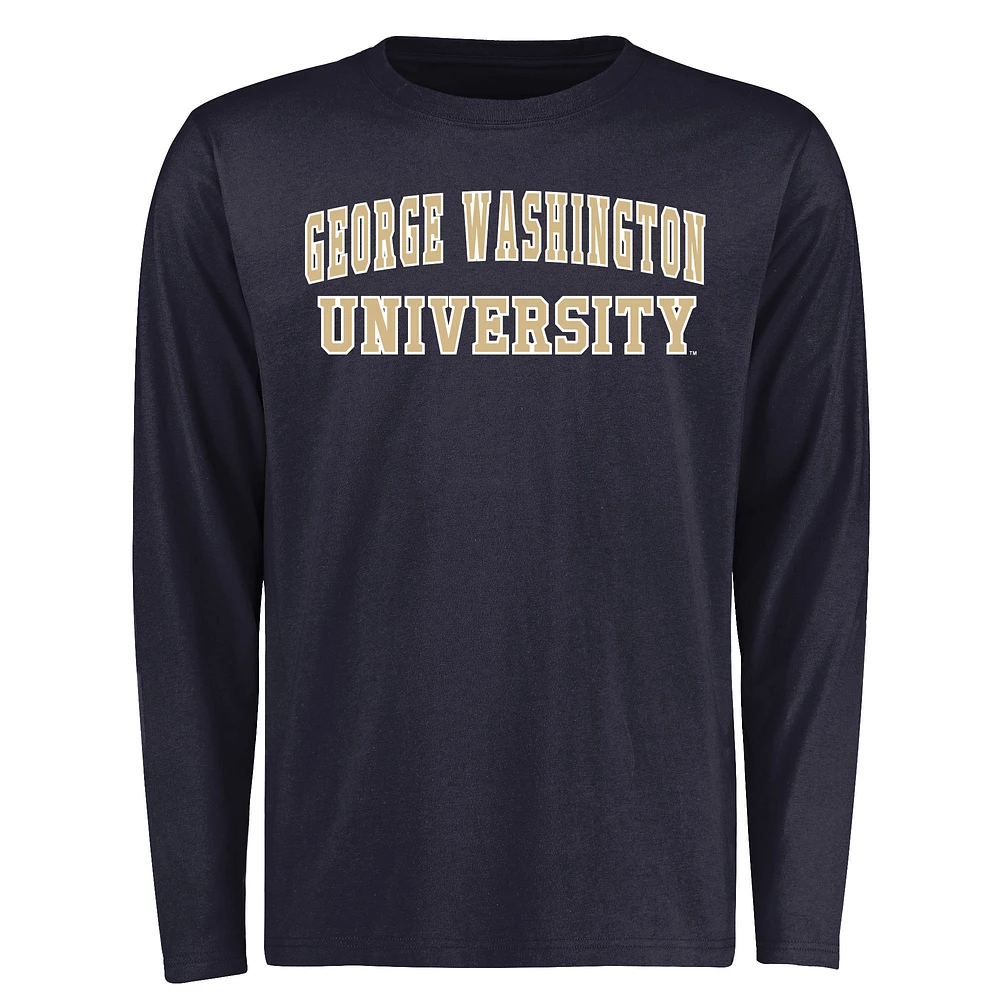 Men's Navy George Washington University Everyday Long Sleeve T-Shirt