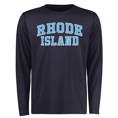 Men's Navy Rhode Island Rams Everyday Long Sleeve T-Shirt