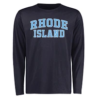 Men's Navy Rhode Island Rams Everyday Long Sleeve T-Shirt