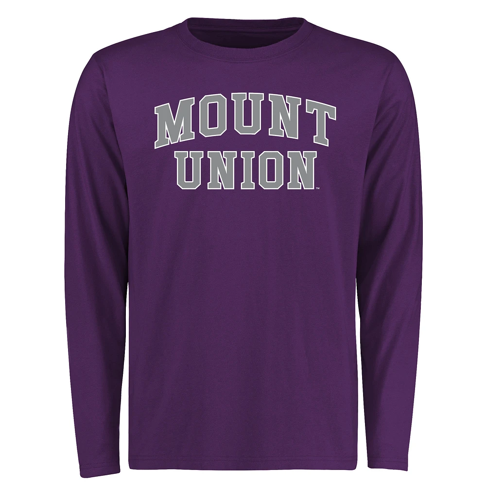 Men's Purple Mount Union Raiders Everyday Long Sleeve T-Shirt