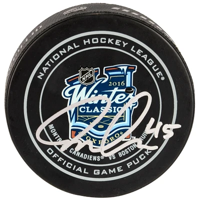 Joe Morrow Boston Bruins Autographed 2016 Winter Classic Official Game Puck